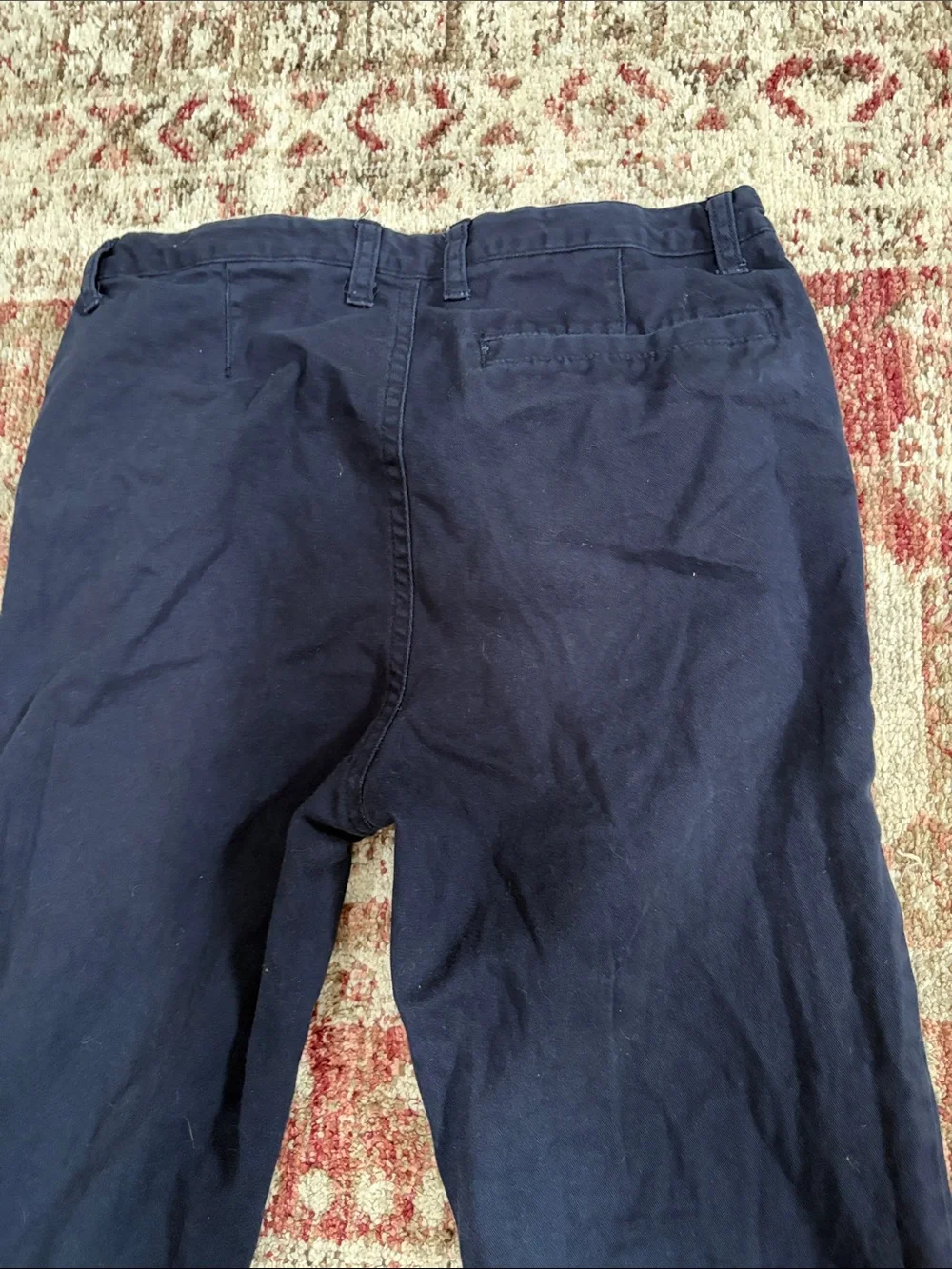 Old Navy Boys Straight Chino Pants - Navy - adjustable waist